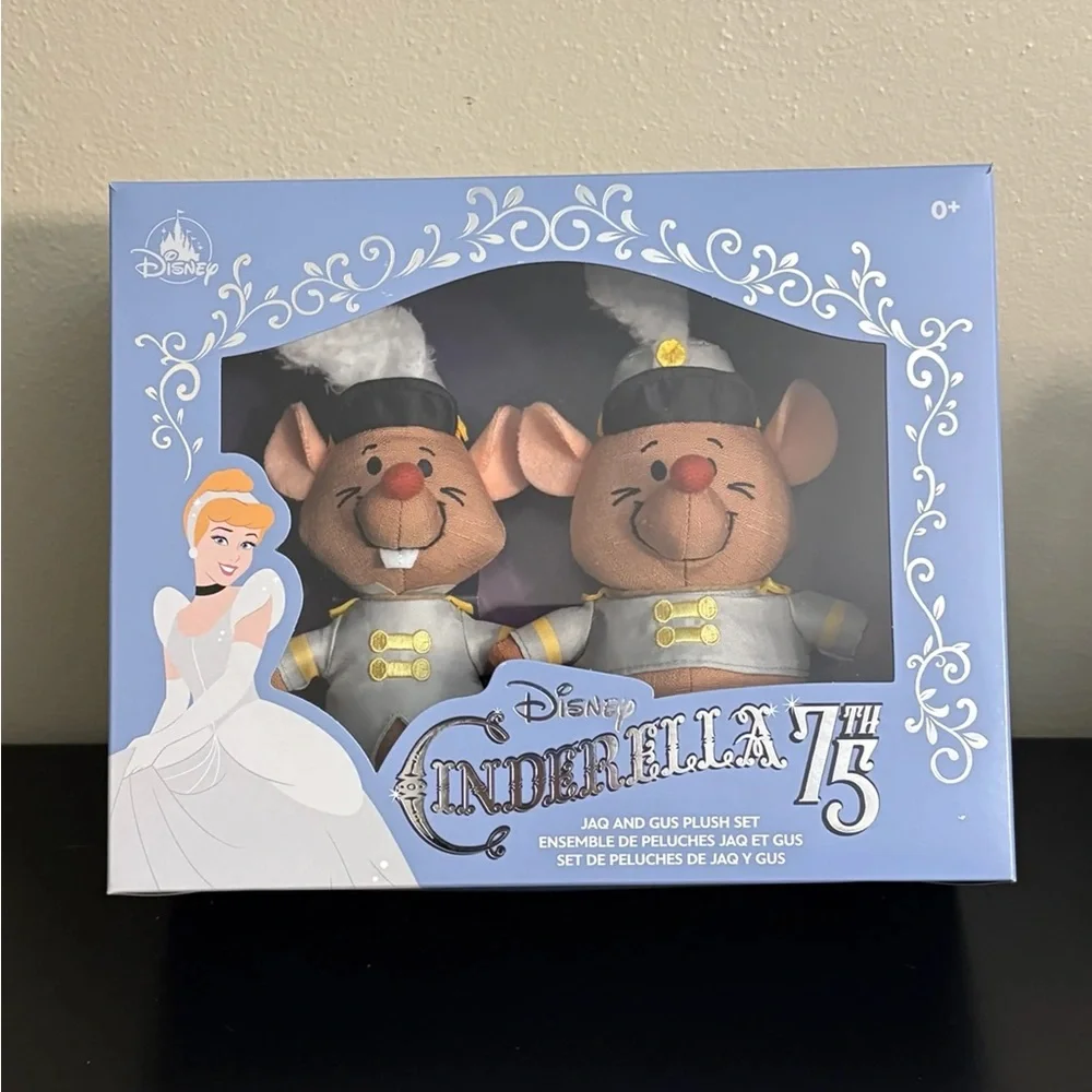 Jaq and Gus 75th Anniversary Soft Toy Set, Cinderella NEW